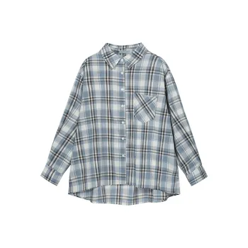 ETSE Shirt Women's Blue Checkered
