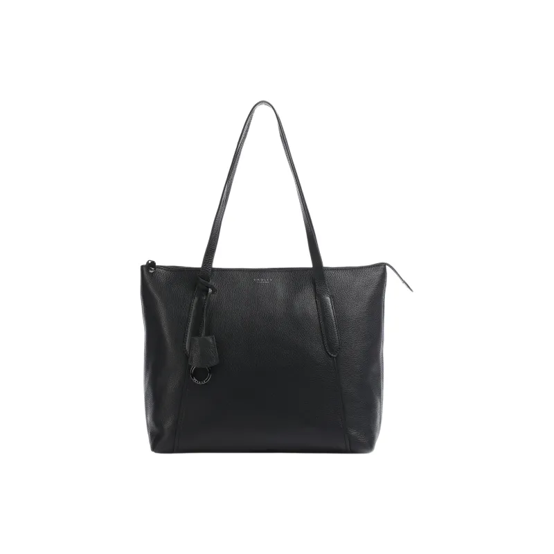 RADLEY Cow Leather Tote Bag Shopping Bag Handbag Shoulder Bag Large Size Unisex Black-0