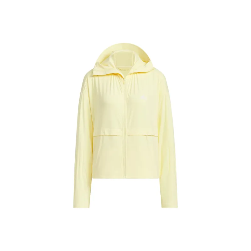 adidas Women'ss Minimalist Logo Hooded Jacket Yellow-0
