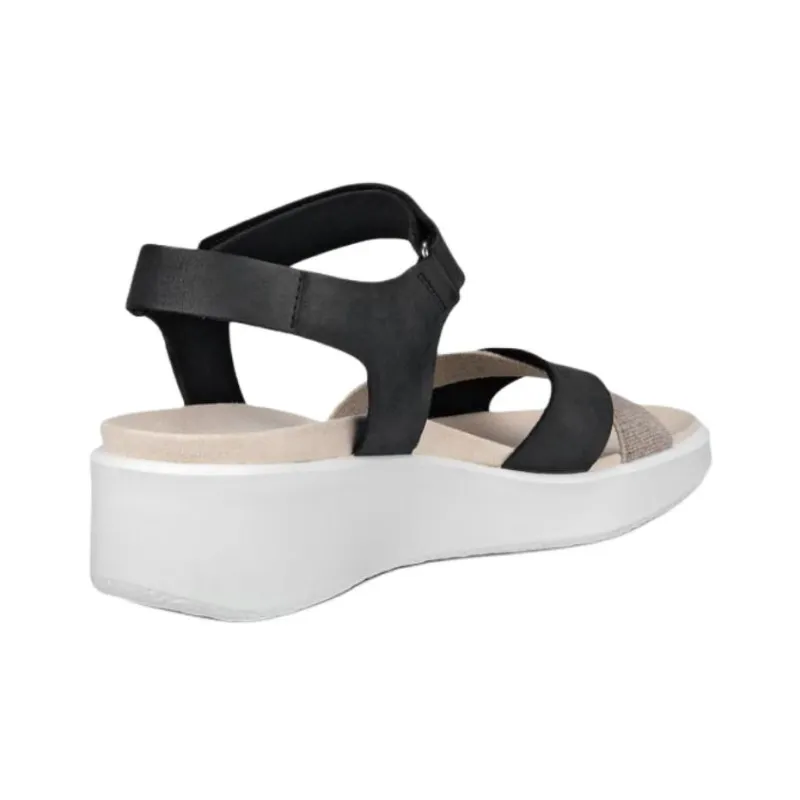 Ecco Flowt One Strap Sandals 3cm Women's Black-2