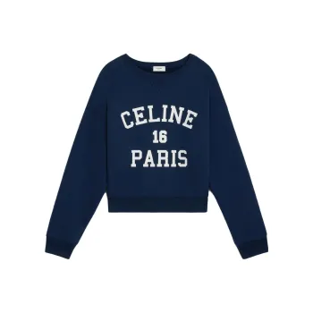 CELINE Paris 16 Sweatshirt 'Navy/Off White'