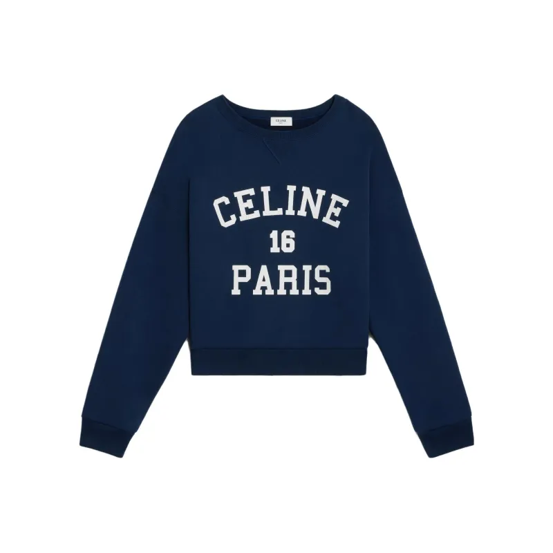 CELINE Paris 16 Sweatshirt 'Navy/Off White'-0