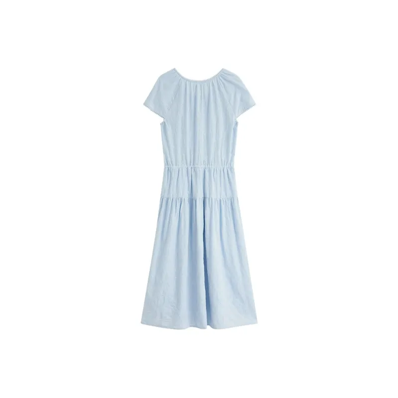Inman Short Sleeved Dress Women's Light Aqua Blue-1