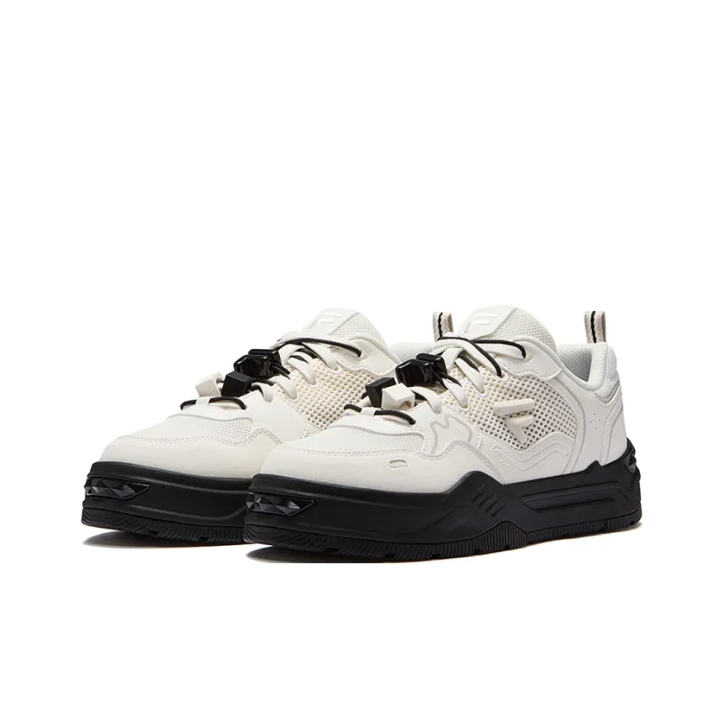 FILA FUSION BIANCO Anti Slip Wear Resistant Low Top Skateboard Shoes Women's Snow-1