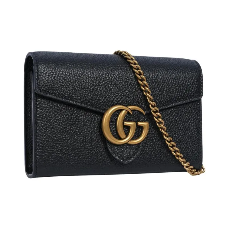 GUCCI Woc Cow Leather Shoulder Bag Regular Women's Black-1