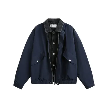 VINMUK Jackets Coats Unisex Navy Blue