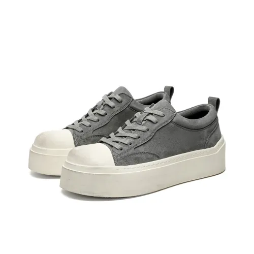 Voguhomme Height Increasing Abrasion Resistant Low Top Skateboard Shoes Men's
