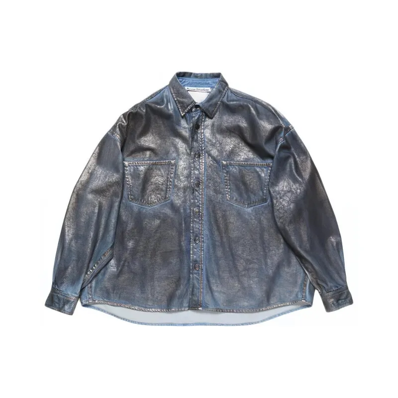 Acne Studios Shirt Unisex Silver Blue-0