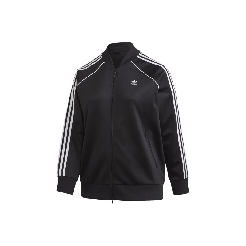 Adidas Originals PRIMEBLUE SST TRACK TOP PLUS SIZE Jackets Coats Women's Black-0