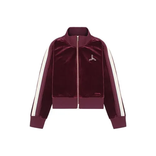 LI NING 1990 Classic Collection Jackets Women's Rich Burgundy
