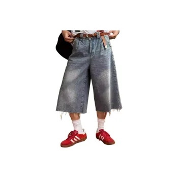 KVIV Denim Shorts Men Blue 