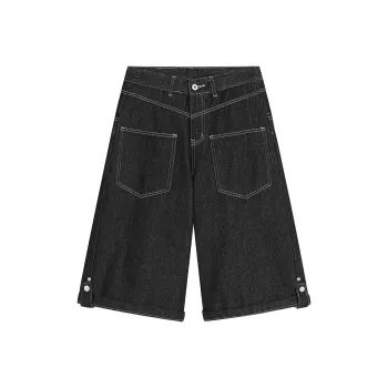 【dme】 Denim Shorts Unisex Original Denim Black