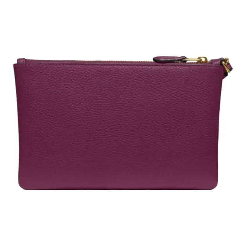 COACH Wristlet Leather Clutch Wrist Bag Small Size Women's-1
