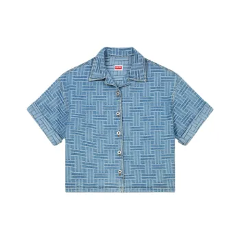 KENZO Weave Stone Bleach Oversized Shirt