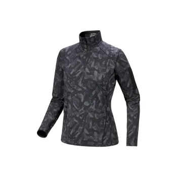Arcteryx RHO FW24 Zip Neck Print Women's Jacket Women's Black