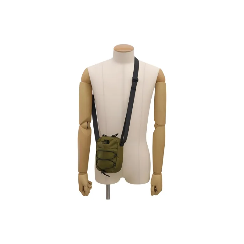 THE NORTH FACE BOREALIS Nylon Shoulder Bag, Crossbody Bag Small Size Unisex Dark Olive-4