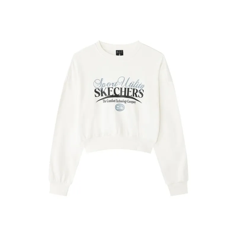 Skechers Sports Alliance Series Sweatshirt Women's Marshmallow White-0