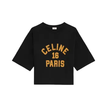 CELINE Loose CELINE 16 T shirt In Cotton Jersey