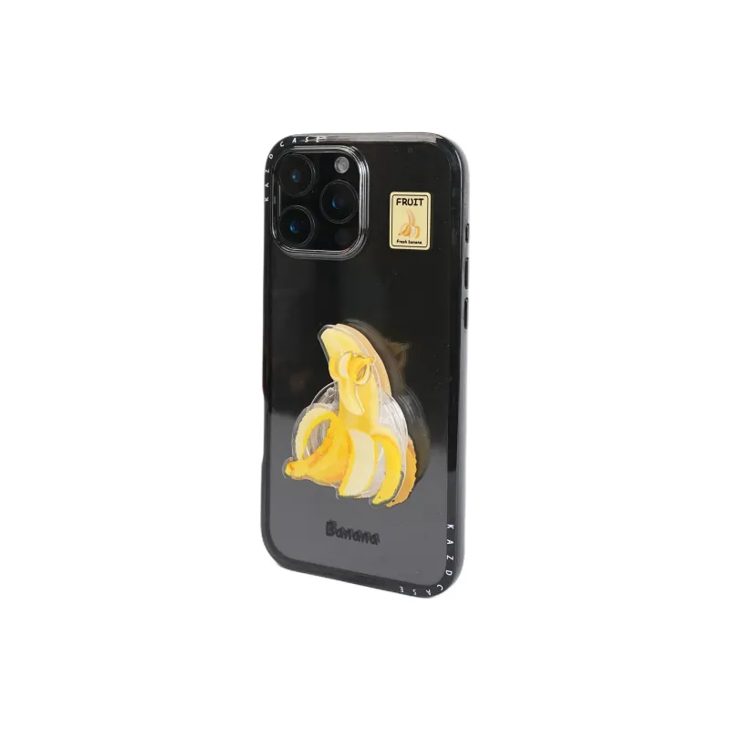 Sopi Acrylic Material Creative Banana Stand Phone Cases Compatible With IPhone 16/15 Pro Max/Apple 13/14 Pro/Max-2