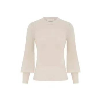 Zimmermann Crush FW24 Cashmere Sweater Women's Sheepskin In Paper Color