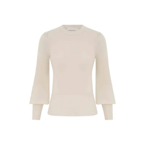 Zimmermann Crush FW24 Cashmere Sweater Women's Sheepskin In Paper Color