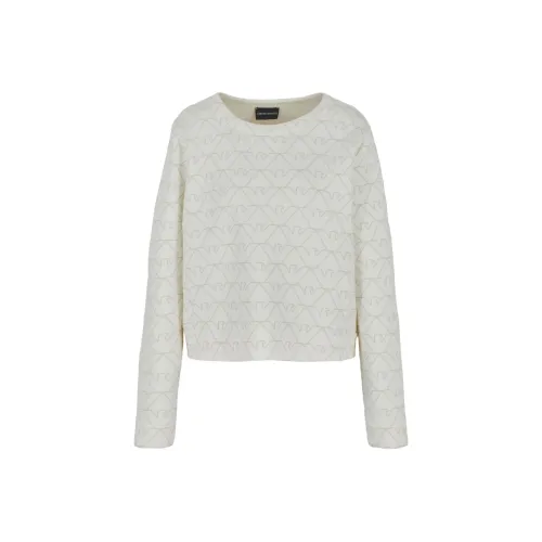 EMPORIO ARMANI Double jersey Crew Marant Sweatshirt With Eagle