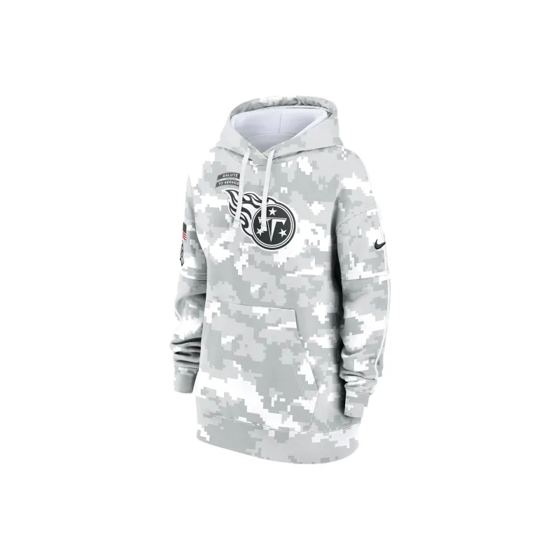 Nike Tennessee Titans Salute To Service Primary Edge Club Women's Nike Nfl Pullover Hoodie-0