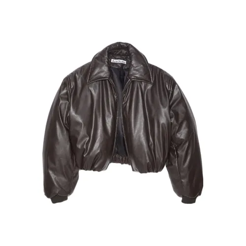 Acne Studios Coated Bomber Jacket Adm Dark Brown