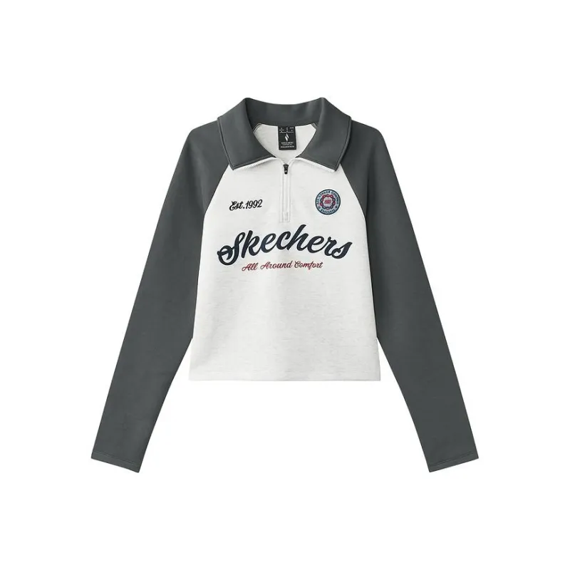 Skechers New Year Raglan Sleeve T-Shirt Women's Light Heather Gray-0