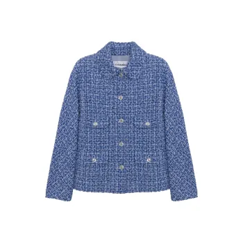 CHANEL SS23 Jackets Coats Women's Blue