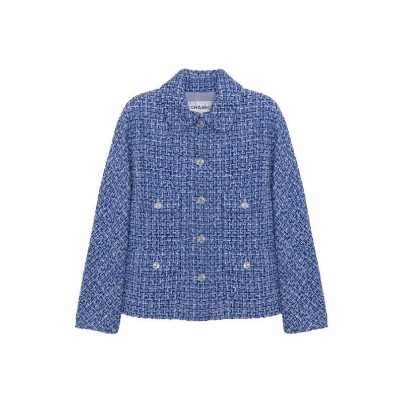 CHANEL SS23 Jackets Coats Women's Blue-0