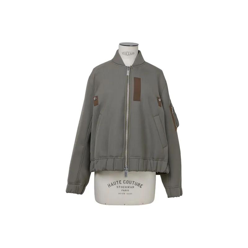 Sacai Suiting Bonding Blouson 'Taupe'-0
