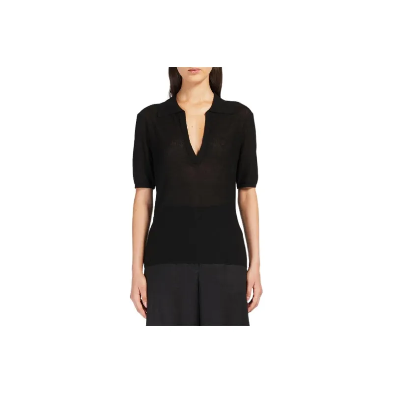 MaxMara Studio Polo Shirt Women's Black-0