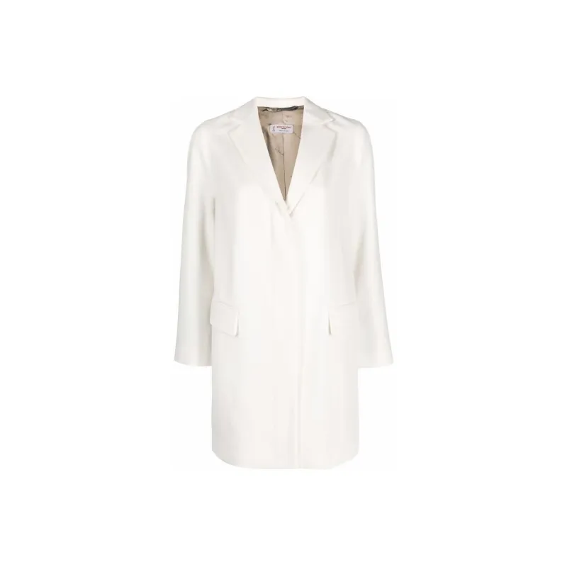 Alberto Biani Buttoned Up Wool Coat-0