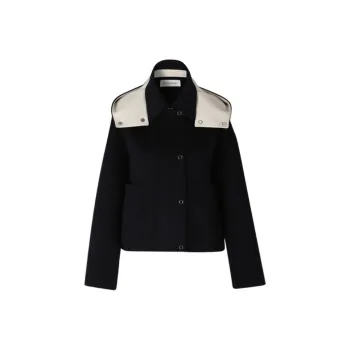 III VIVINIKO Jackets & Coats Women's Navy Blue