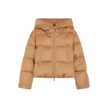 MaxMara Dalia Collection Reversible Camel Colour Down Jacket Down Jacket Women's Brown