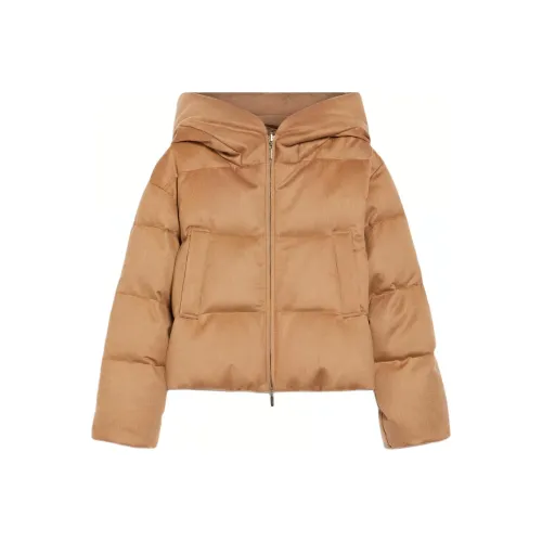 MaxMara Dalia Collection Reversible Camel Colour Down Jacket Down Jacket Women's Brown
