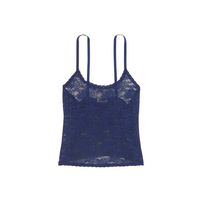 Victoria's Secret PINK Pretty Perfect Cami/Midnight Navy Lace Camisole Women's Midnight Navy Lace-0