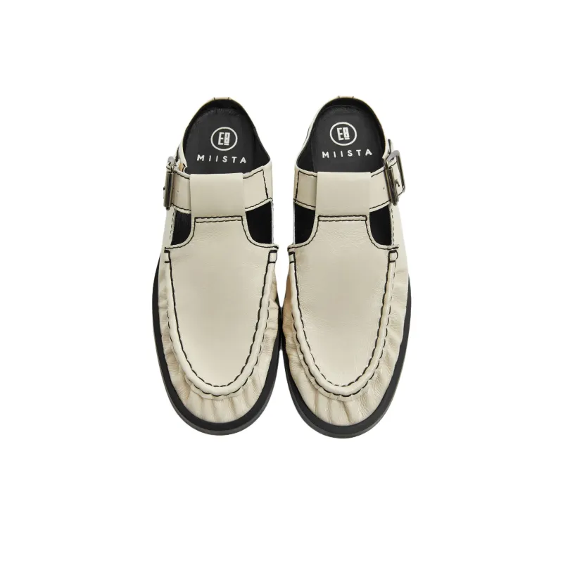 MIISTA Closed Toe Slippers Women's Beige-3