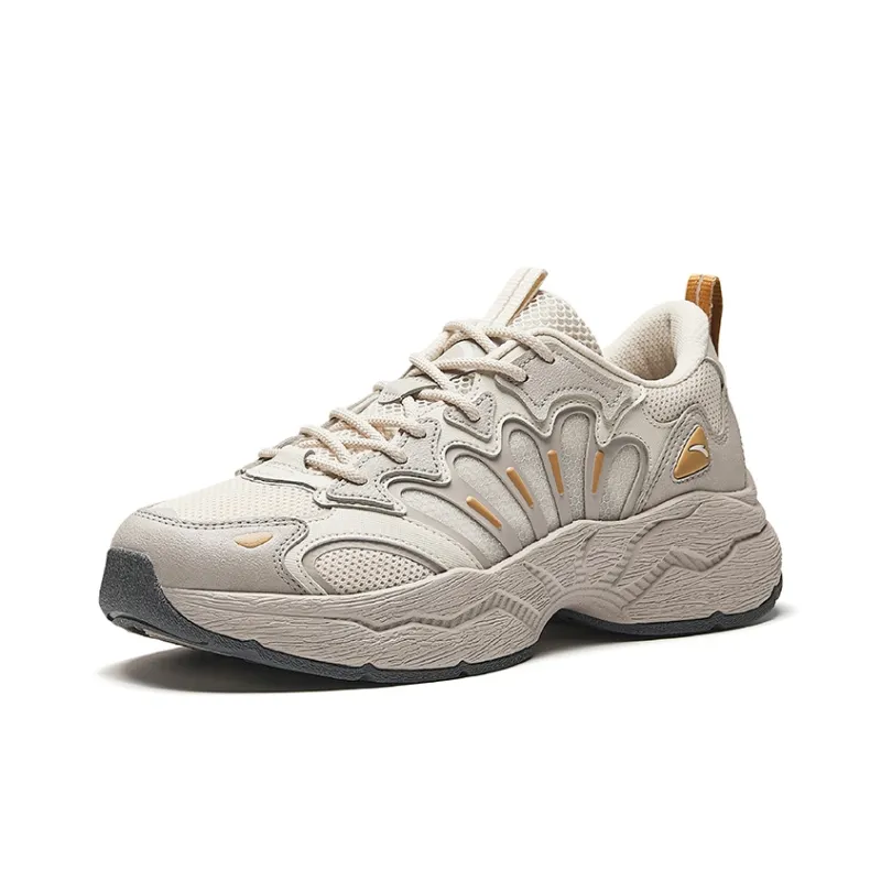 Anta Anti Slip Wear Resistant Low Top Casual Shoes Men's Light Brown-1