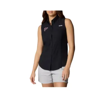 Columbia PFG Tamiami Atlanta Falcons Omni-Shade Omni-Wick Shirt Women's Black