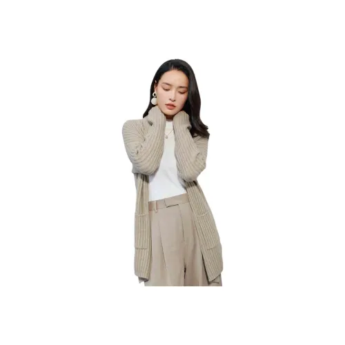 MIHUANG Cashmere Sweater Women's Natural Medium Camel