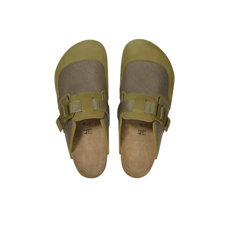 Birkenstock Rubber Sole Abrasion Resistant Closed Toe Slippers Men's Green Regular Loose Fit-3