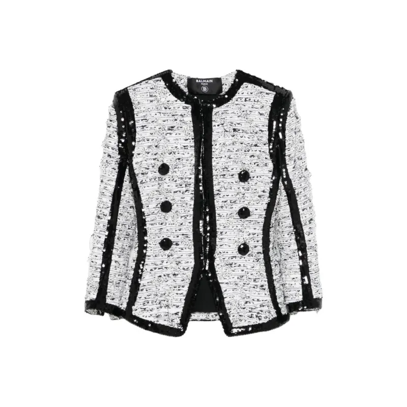 BALMAIN Glitter detail Jacket-0