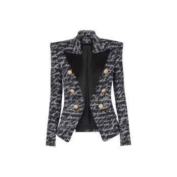 BALMAIN Monogram Button Detailed Blazer