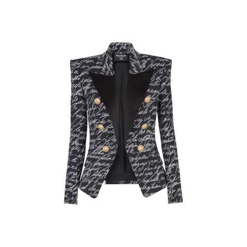 balmain koszulka Monogram Button Detailed Blazer
