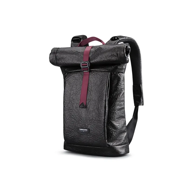 KINGSONS Polyester Backpack Regular Unisex Black-1