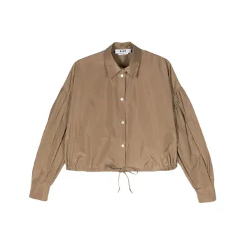 MSGM Drawstring Hem Puff Sleeved Shirt