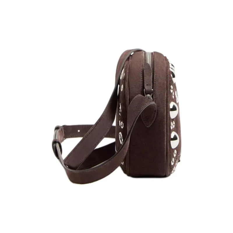 Valentino GARAVANI Suede Crossbody Bag, Shoulder Bag Men's Brown-2