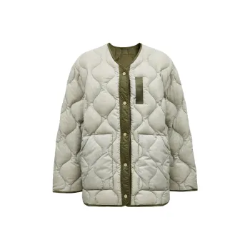 ONLY Down Jacket Women's Light Tea Brown Green